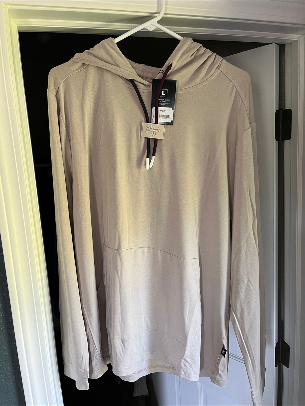 Waggle Golf Men's Lightweight Hooded Long-Sleeve Shirt - Taupe